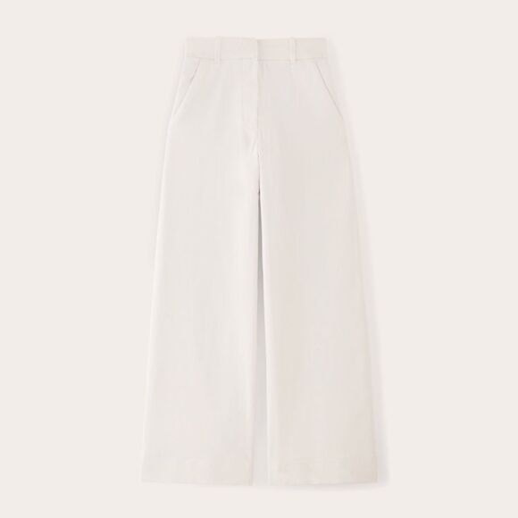 Everlane White Wide-Leg Trouser Pants Size 12 - Picture 2 of 11